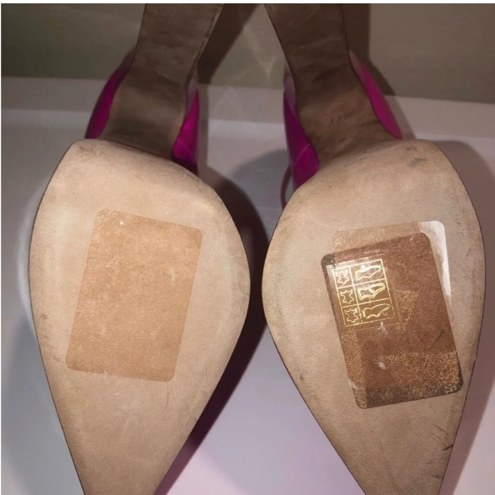 Valentino Garavani pink patent Tan Go platform pumps 38=8